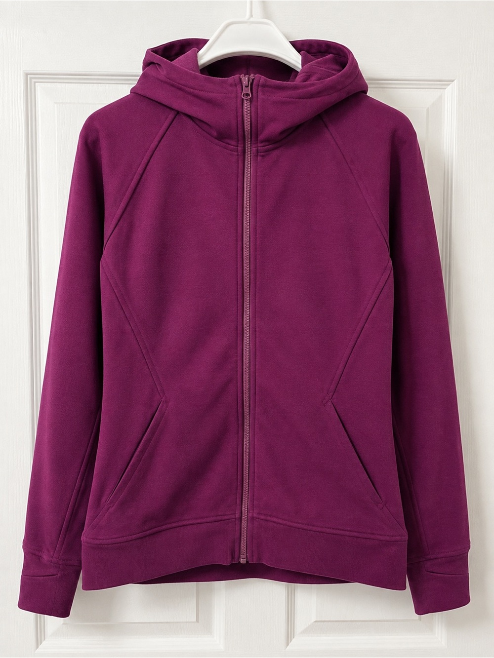 Athleta Women's Zip-Up Hoodie Jacket in Deep Berry